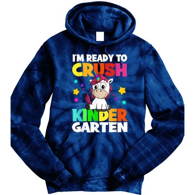 Ids Kinder Girl Unicorn First Day Of Kindergarten Tie Dye Hoodie