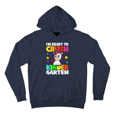 Ids Kinder Girl Unicorn First Day Of Kindergarten Tall Hoodie