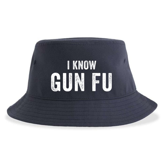 I Know Gun Fu Funny Gun Lover Gun Kata Bullet Ballet Gymnastic Gunplay Sustainable Bucket Hat