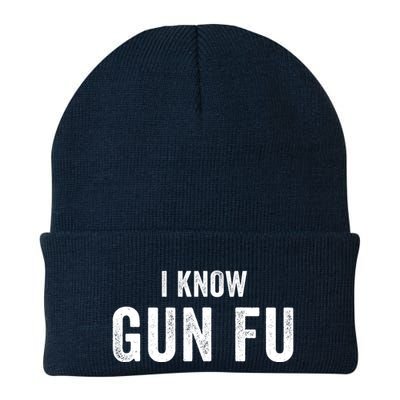 I Know Gun Fu Funny Gun Lover Gun Kata Bullet Ballet Gymnastic Gunplay Beanie