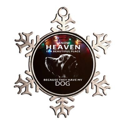 I Know Heaven Is A Beautiful Place Because They Have My Dog Metallic Star Ornament