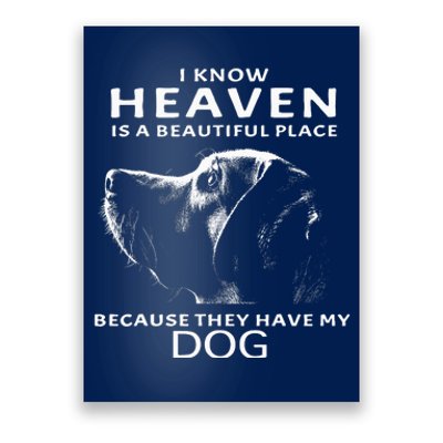 I Know Heaven Is A Beautiful Place Because They Have My Dog Poster