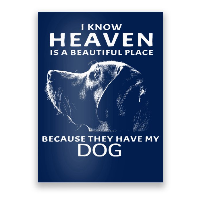 I Know Heaven Is A Beautiful Place Because They Have My Dog Poster