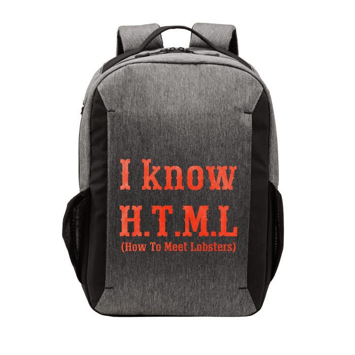 I Know Html How To Meet Lobsters Vector Backpack