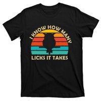 I Know How Many Licks It Takes Funny Candy Lover Lollipop T-Shirt