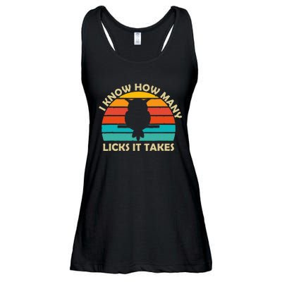 I Know How Many Licks It Takes Funny Candy Lover Lollipop Ladies Essential Flowy Tank