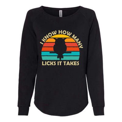 I Know How Many Licks It Takes Funny Candy Lover Lollipop Womens California Wash Sweatshirt