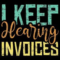 I Keep Hearing Invoices Accountant Bookkeeper Tax Auditor Cooling Performance Crew T-Shirt
