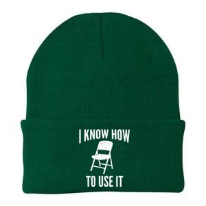 I Know How To Use It Folding Chair Knit Cap Winter Beanie