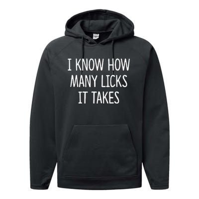 I Know How Many Licks It Takes Performance Fleece Hoodie