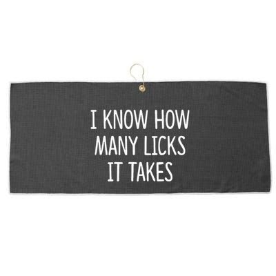 I Know How Many Licks It Takes Large Microfiber Waffle Golf Towel