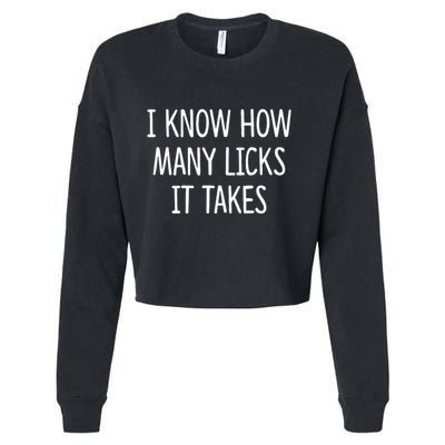 I Know How Many Licks It Takes Cropped Pullover Crew