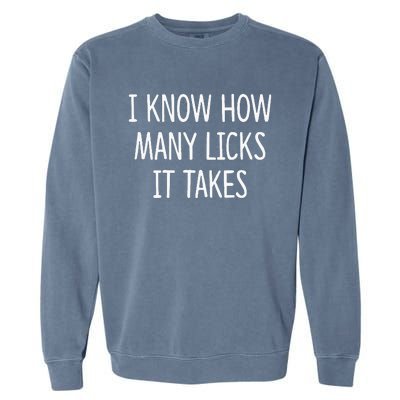 I Know How Many Licks It Takes Garment-Dyed Sweatshirt