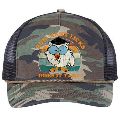 I Know How Many Licks It Takes Funny Owl Distressed Vintage Style Retro Rope Trucker Hat Cap