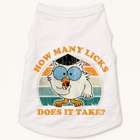 I Know How Many Licks It Takes Funny Owl Distressed Vintage Style Doggie Tank