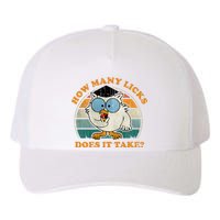 I Know How Many Licks It Takes Funny Owl Distressed Vintage Style Yupoong Adult 5-Panel Trucker Hat