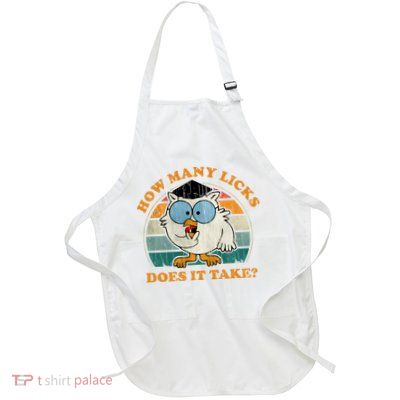 I Know How Many Licks It Takes Funny Owl Distressed Vintage Style Apron