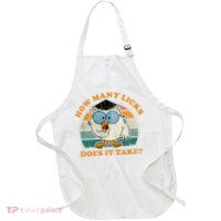I Know How Many Licks It Takes Funny Owl Distressed Vintage Style Apron
