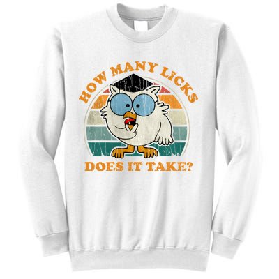 I Know How Many Licks It Takes Funny Owl Distressed Vintage Style Sweatshirt