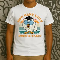 I Know How Many Licks It Takes Funny Owl Distressed Vintage Style T-Shirt