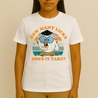 I Know How Many Licks It Takes Funny Owl Distressed Vintage Style T-Shirt