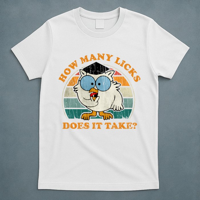 I Know How Many Licks It Takes Funny Owl Distressed Vintage Style T-Shirt