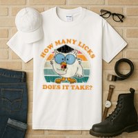 I Know How Many Licks It Takes Funny Owl Distressed Vintage Style Tall T-Shirt