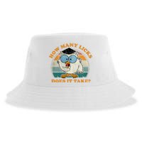 I Know How Many Licks It Takes Funny Owl Distressed Vintage Style Sustainable Bucket Hat