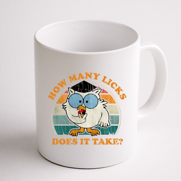 I Know How Many Licks It Takes Funny Owl Distressed Vintage Style Mug
