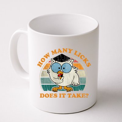 I Know How Many Licks It Takes Funny Owl Distressed Vintage Style Mug