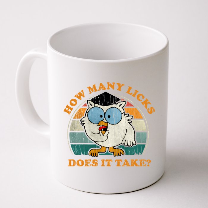 I Know How Many Licks It Takes Funny Owl Distressed Vintage Style Mug