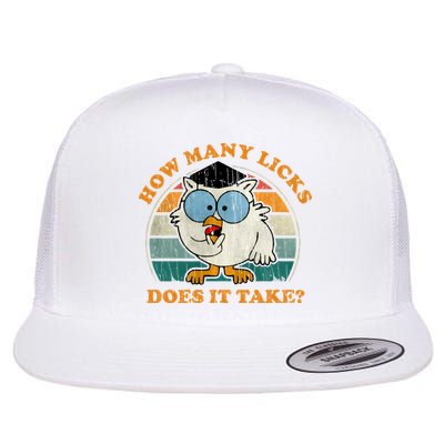 I Know How Many Licks It Takes Funny Owl Distressed Vintage Style Flatbill Hat