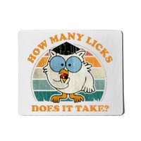 I Know How Many Licks It Takes Funny Owl Distressed Vintage Style Mousepad