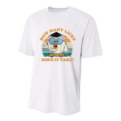 I Know How Many Licks It Takes Funny Owl Distressed Vintage Style Youth Performance Sprint T-Shirt