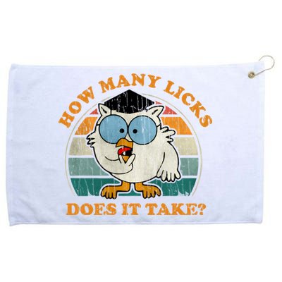 I Know How Many Licks It Takes Funny Owl Distressed Vintage Style Grommeted Golf Towel