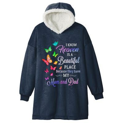 I Know Heaven Is A Beautiful Place Because They Have My Mom Funny Gift Hooded Wearable Blanket