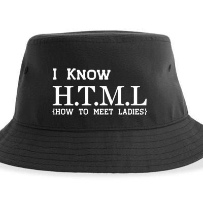 I Know HTML How To Meet Ladies Sustainable Bucket Hat