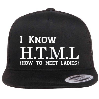 I Know HTML How To Meet Ladies Flatbill Hat