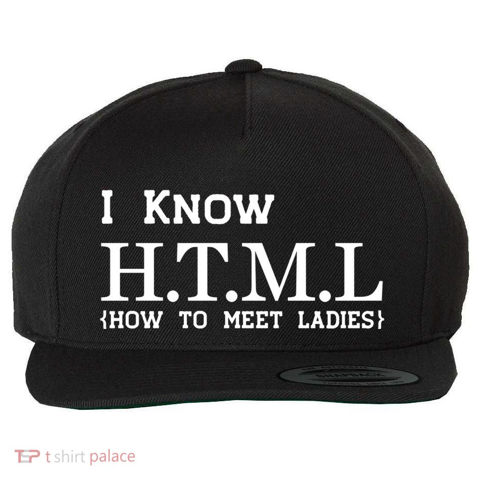I Know HTML How To Meet Ladies Wool Snapback Cap