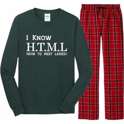 I Know HTML How To Meet Ladies Long Sleeve Pajama Set