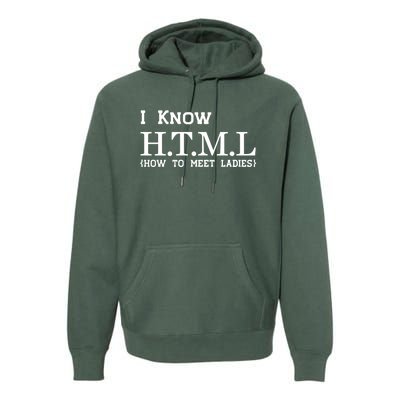 I Know HTML How To Meet Ladies Premium Hoodie