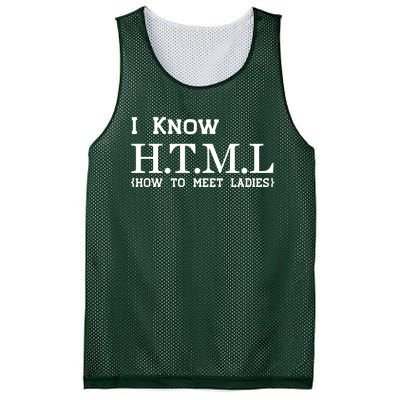 I Know HTML How To Meet Ladies Mesh Reversible Basketball Jersey Tank