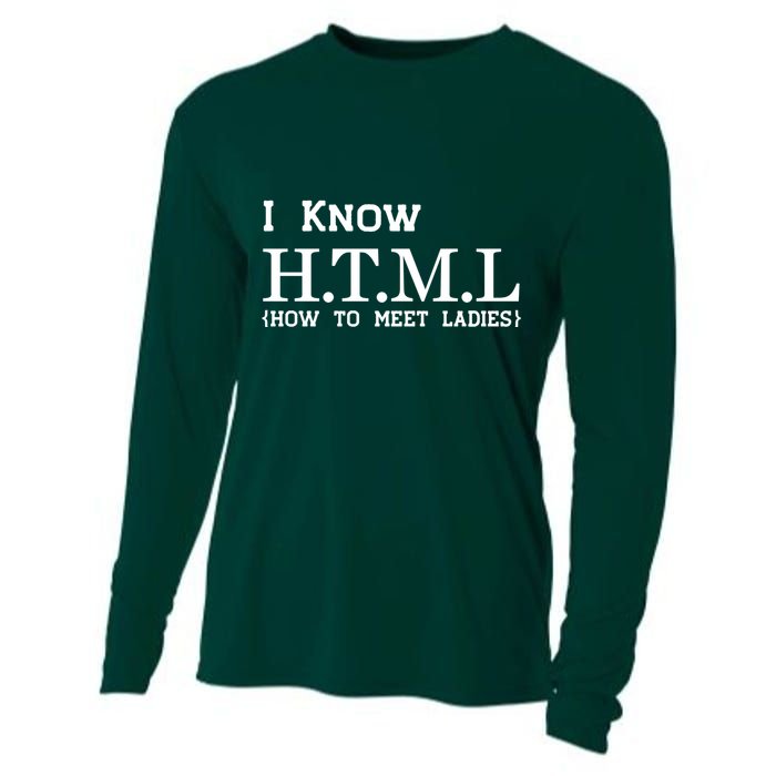 I Know HTML How To Meet Ladies Cooling Performance Long Sleeve Crew