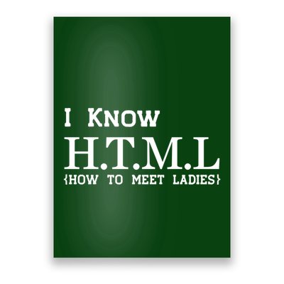 I Know HTML How To Meet Ladies Poster