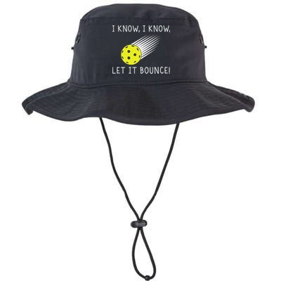 I Know I Know Let It Bounce Funny Pickleball Player Bucket Hat