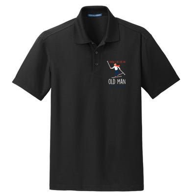 I Know I Ski Like An Old Try To Keep Up Funny Grandpa Great Gift Dry Zone Grid Polo