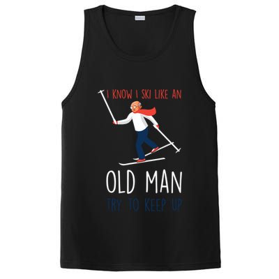 I Know I Ski Like An Old Try To Keep Up Funny Grandpa Great Gift PosiCharge Competitor Tank