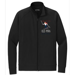 I Know I Ski Like An Old Try To Keep Up Funny Grandpa Great Gift Stretch Full-Zip Cadet Jacket