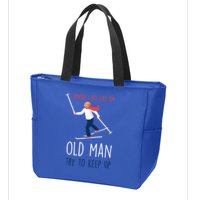 I Know I Ski Like An Old Try To Keep Up Funny Grandpa Great Gift Zip Tote Bag