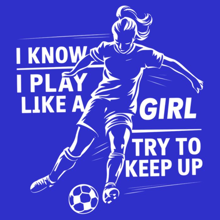 I Know I Play Like A Try To Keep Up Soccer Player Gift Button